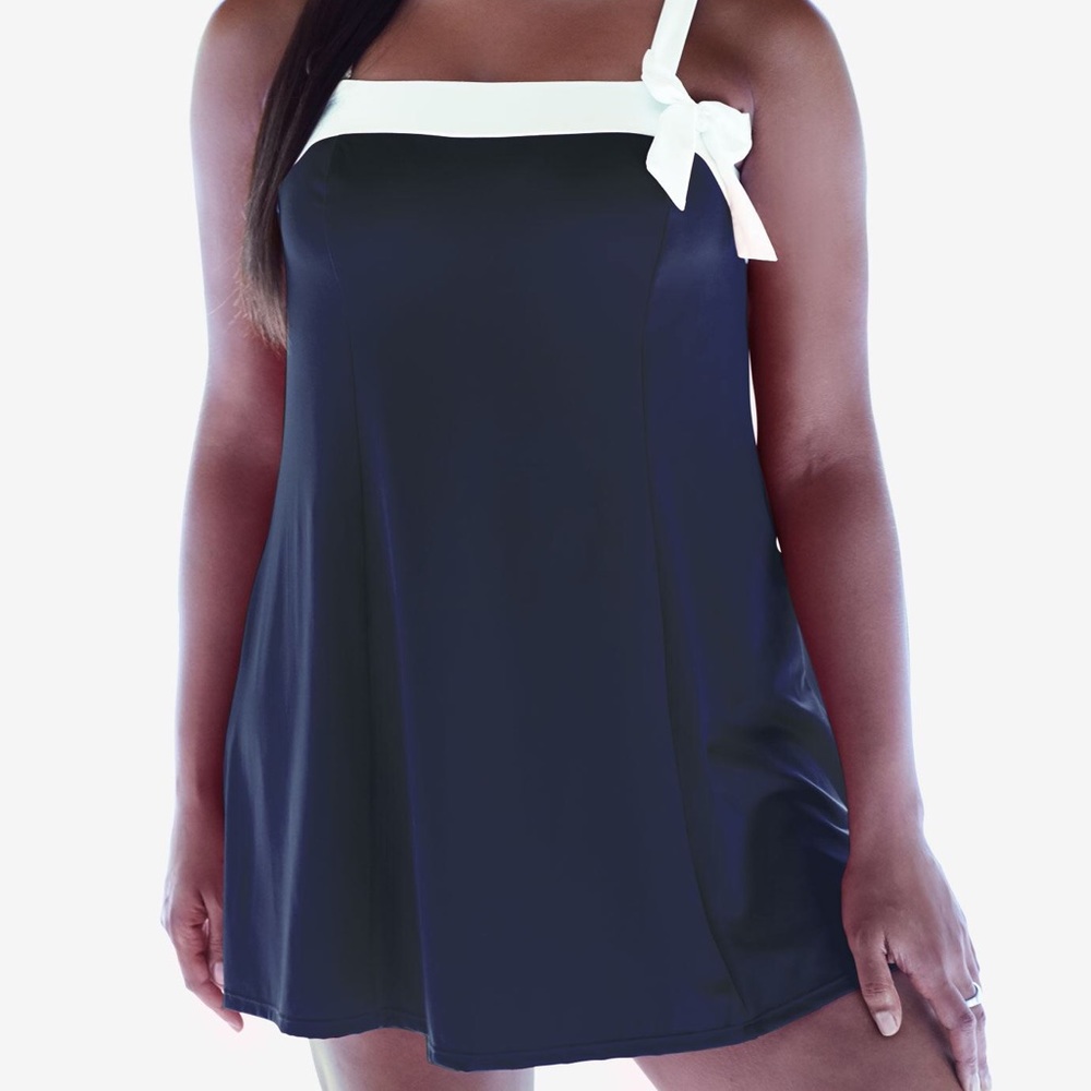Swimsuits For All NWT Side Bow Swimdress, 34 Plus